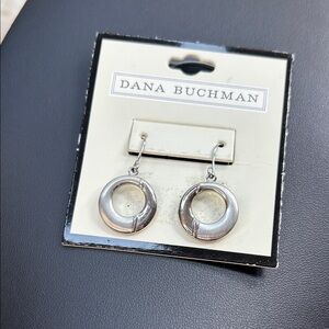 Dana Buchman Circular Silver Earrings